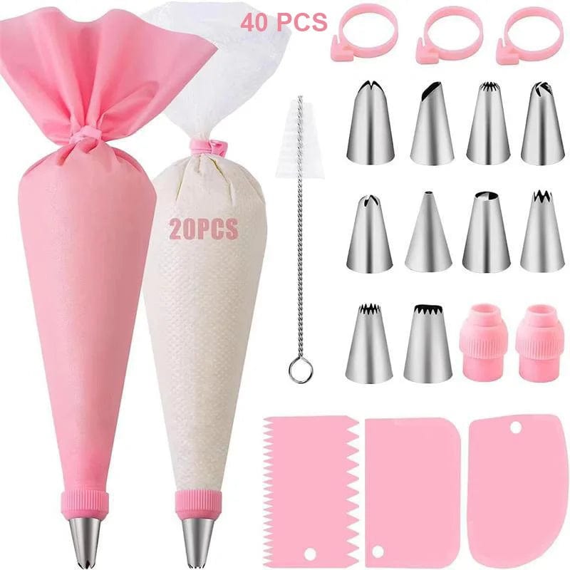 Ensemble Douilles & Poche à Douille en Silicone pour Cake Design douillepoche