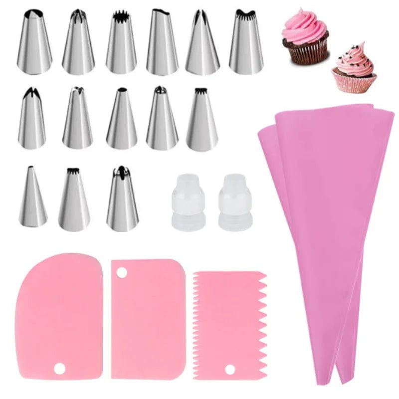 Ensemble Douilles & Poche à Douille en Silicone pour Cake Design douillepoche