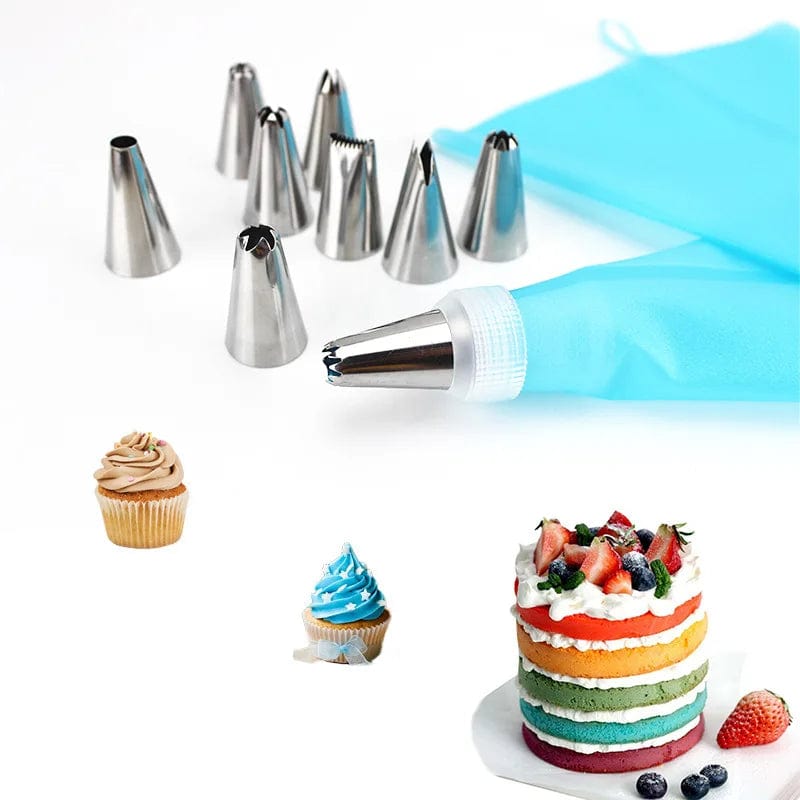 Ensemble Douilles & Poche à Douille en Silicone pour Cake Design douillepoche
