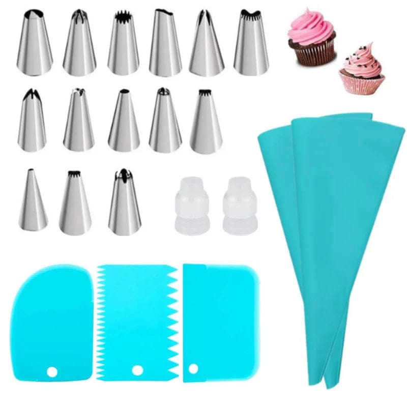 Ensemble Douilles & Poche à Douille en Silicone pour Cake Design douillepoche