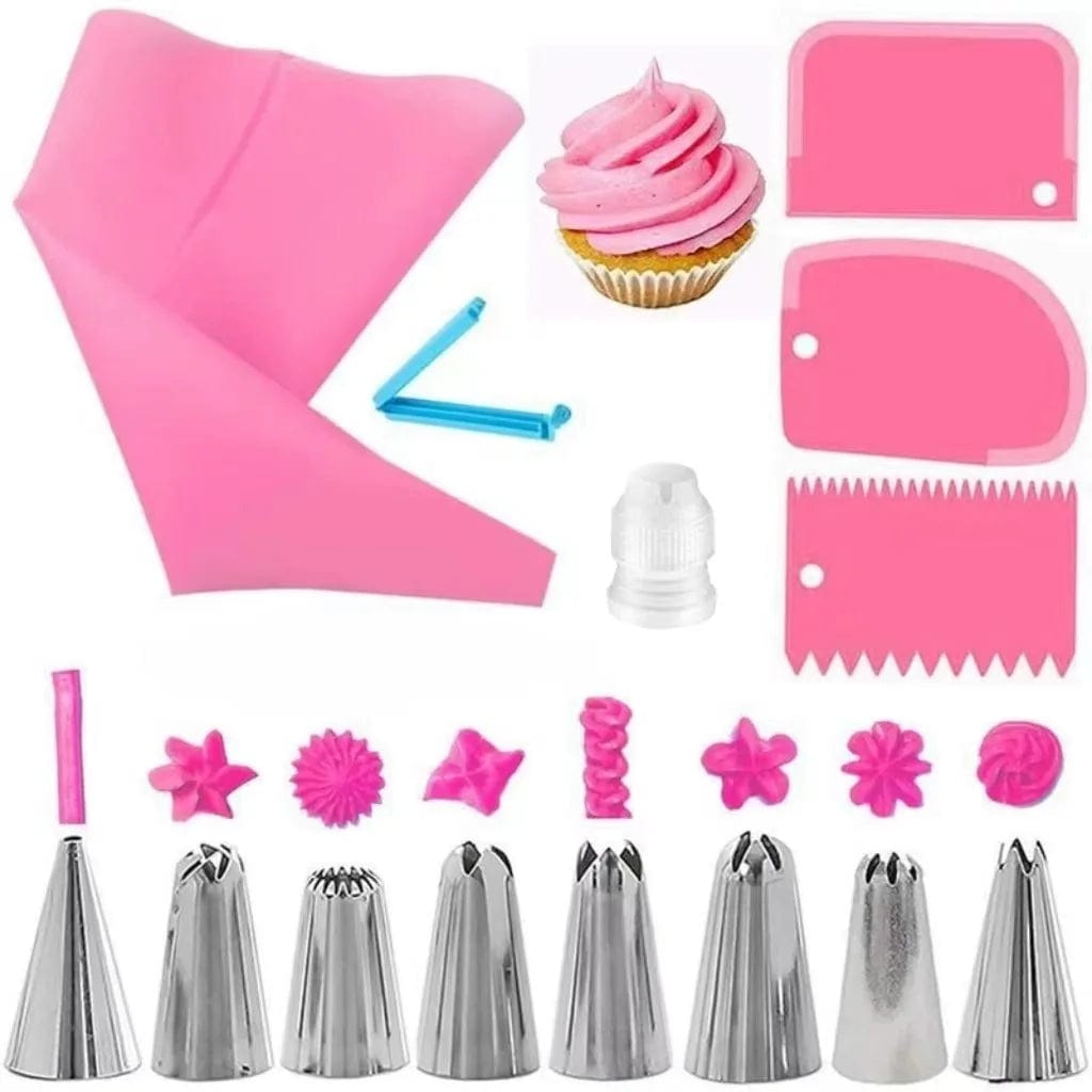 Ensemble Douilles & Poche à Douille en Silicone pour Cake Design douillepoche