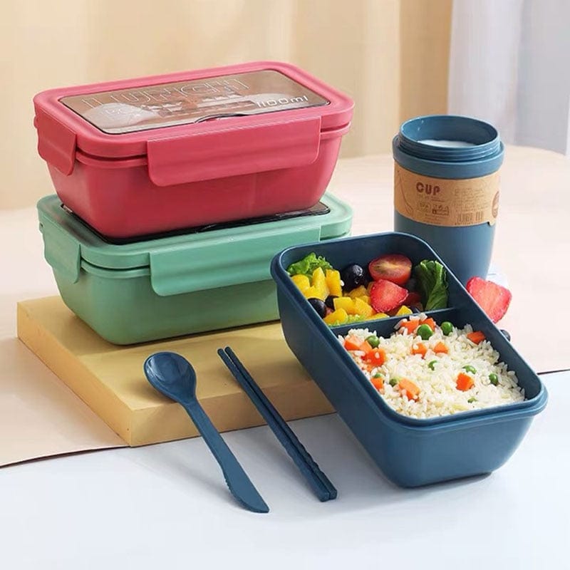 Ensemble « Lunch Box Kids » : Boite repas + Couverts + Verre + Sac Lunchbox