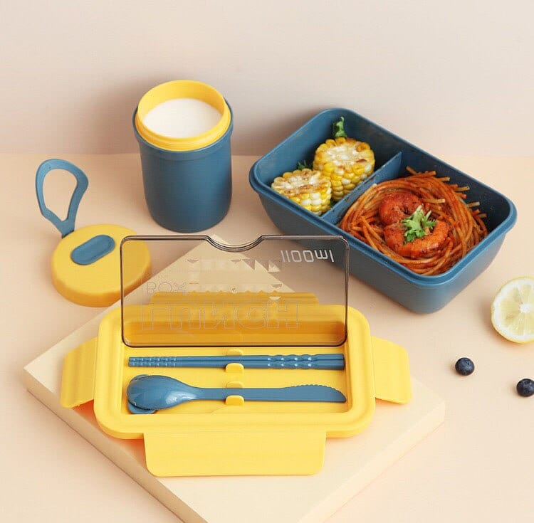 Ensemble « Lunch Box Kids » : Boite repas + Couverts + Verre + Sac Lunchbox