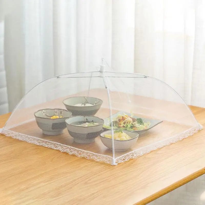 Couvre-Plat Pliable Anti-Moustique pour Aliments Tissu Mesh Respirant
