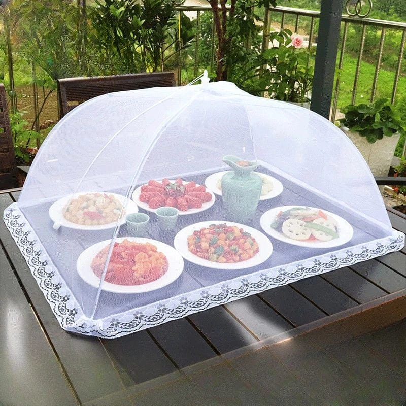 Couvre-Plat Pliable Anti-Moustique pour Aliments Tissu Mesh Respirant