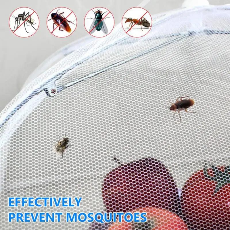 Couvre-Plat Pliable Anti-Moustique pour Aliments Tissu Mesh Respirant