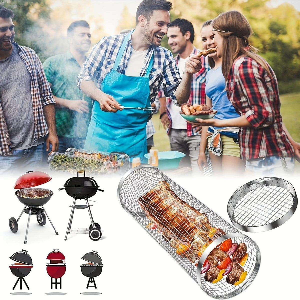 Panier Barbecue Grille pour Légumes et Poissons barbecue