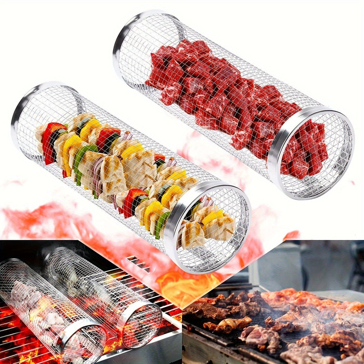 Panier Barbecue Grille pour Légumes et Poissons barbecue