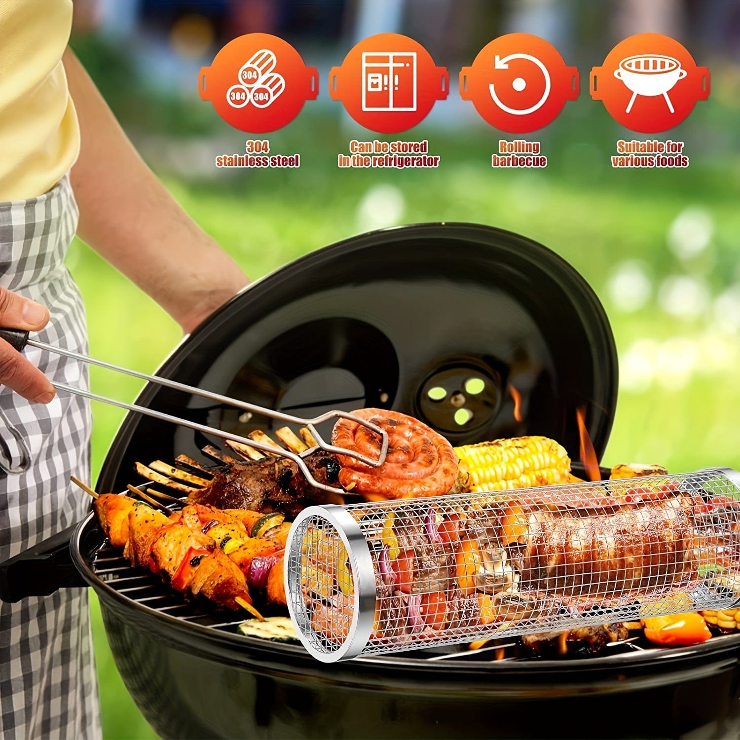 Panier Barbecue Grille pour Légumes et Poissons barbecue