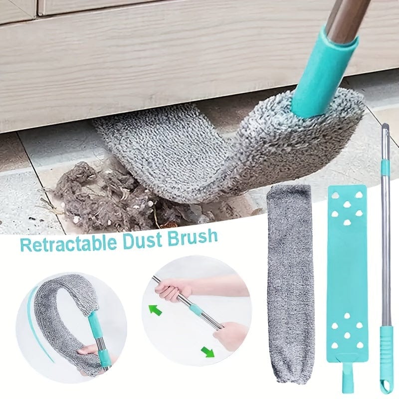 Kit Brosse à Poussière en Microfibre avec Manche Extensible - Nettoyage Sec Humide pour Canapé, Lit, Meubles