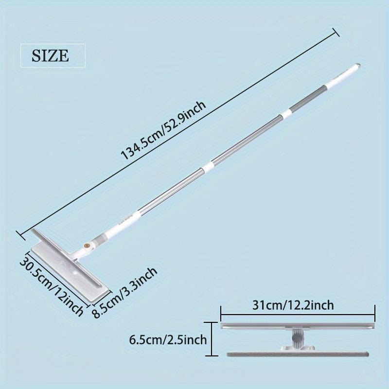 Lave-Glace Extensible 2 en 1 pour Vitres, Balai Rotatif et Raclette, Essuie-Vitre, Grattoir Pare-Brise Voiture balai