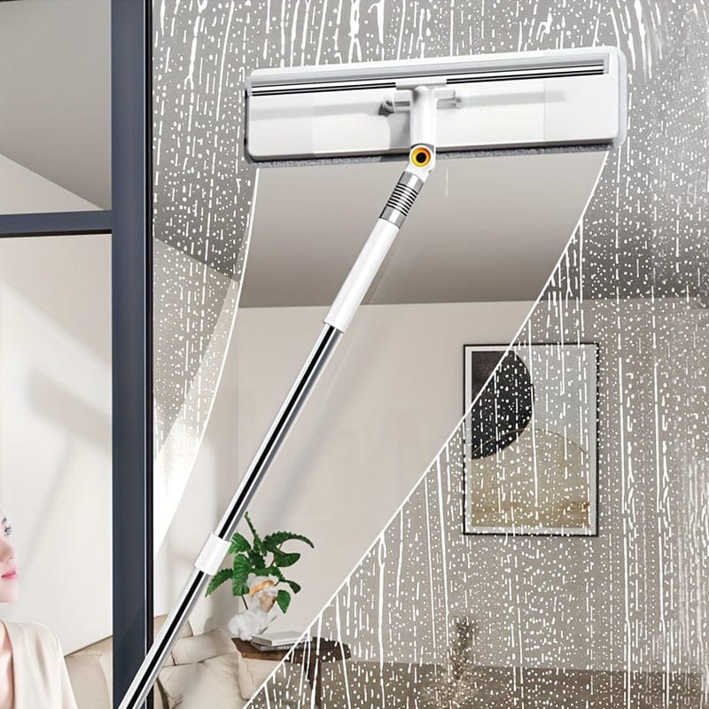 Lave-Glace Extensible 2 en 1 pour Vitres, Balai Rotatif et Raclette, Essuie-Vitre, Grattoir Pare-Brise Voiture balai