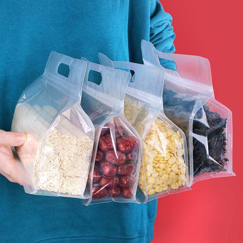 Lot de 50 sacs de conservation avec poignée pour aliments et ingrédients sacs et sachets