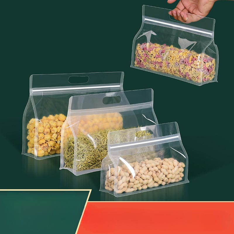 Lot de 50 sacs de conservation avec poignée pour aliments et ingrédients sacs et sachets