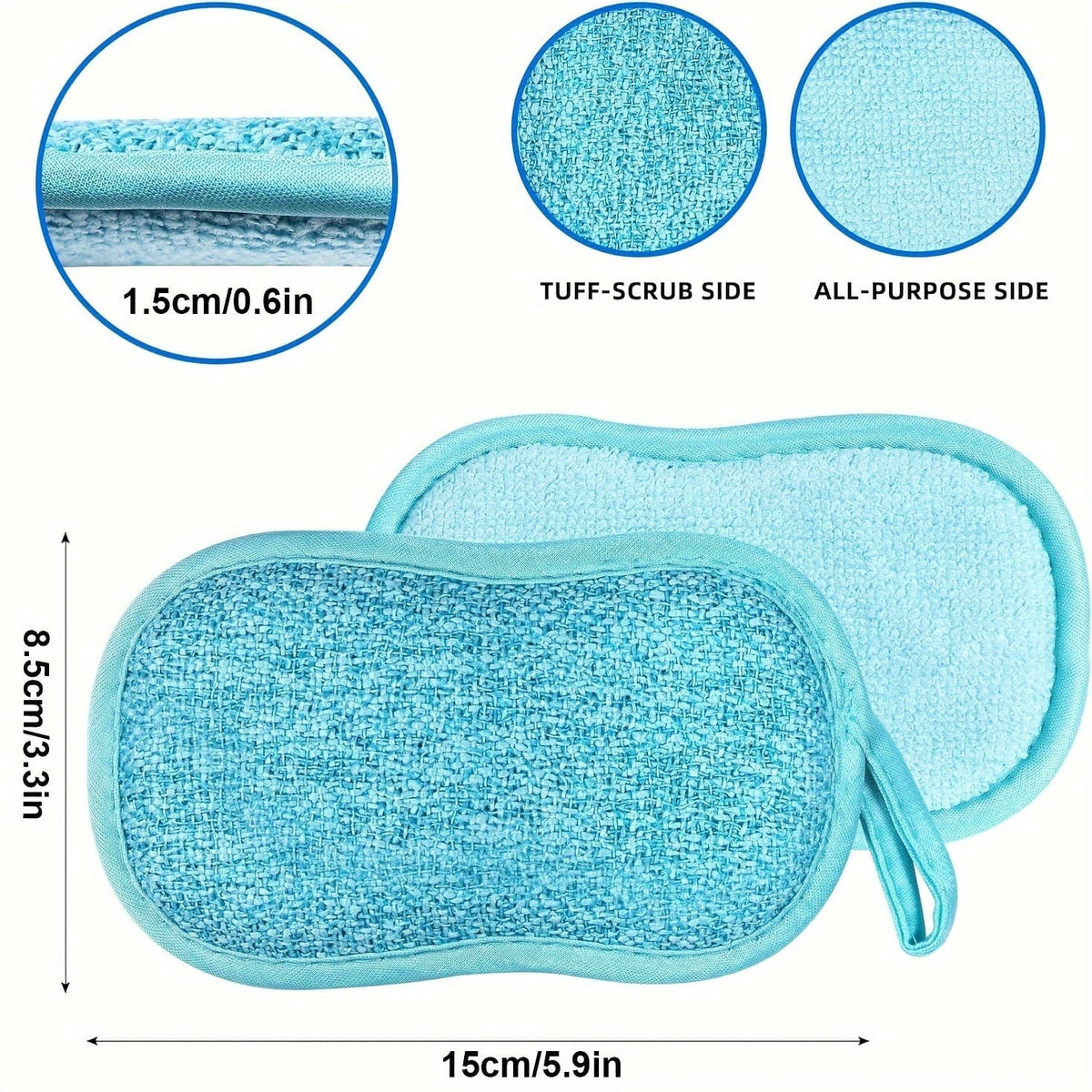 Lot de 10 Éponges Microfibre Colorées pour Cuisine, Facile À Nettoyer Vaisselle, Casseroles et Poêles eponge