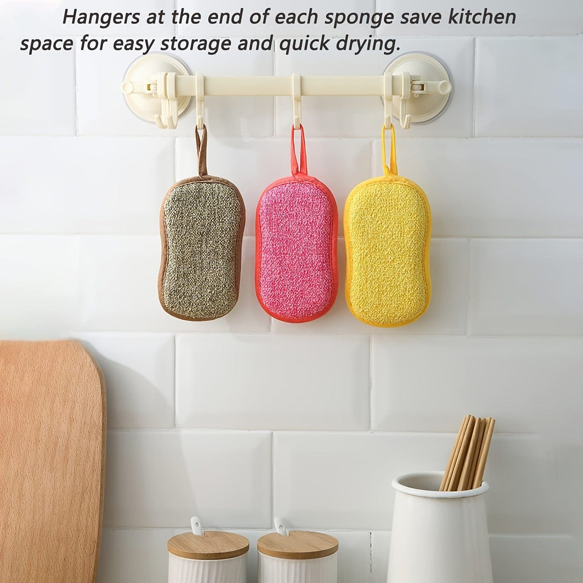 Lot de 10 Éponges Microfibre Colorées pour Cuisine, Facile À Nettoyer Vaisselle, Casseroles et Poêles eponge