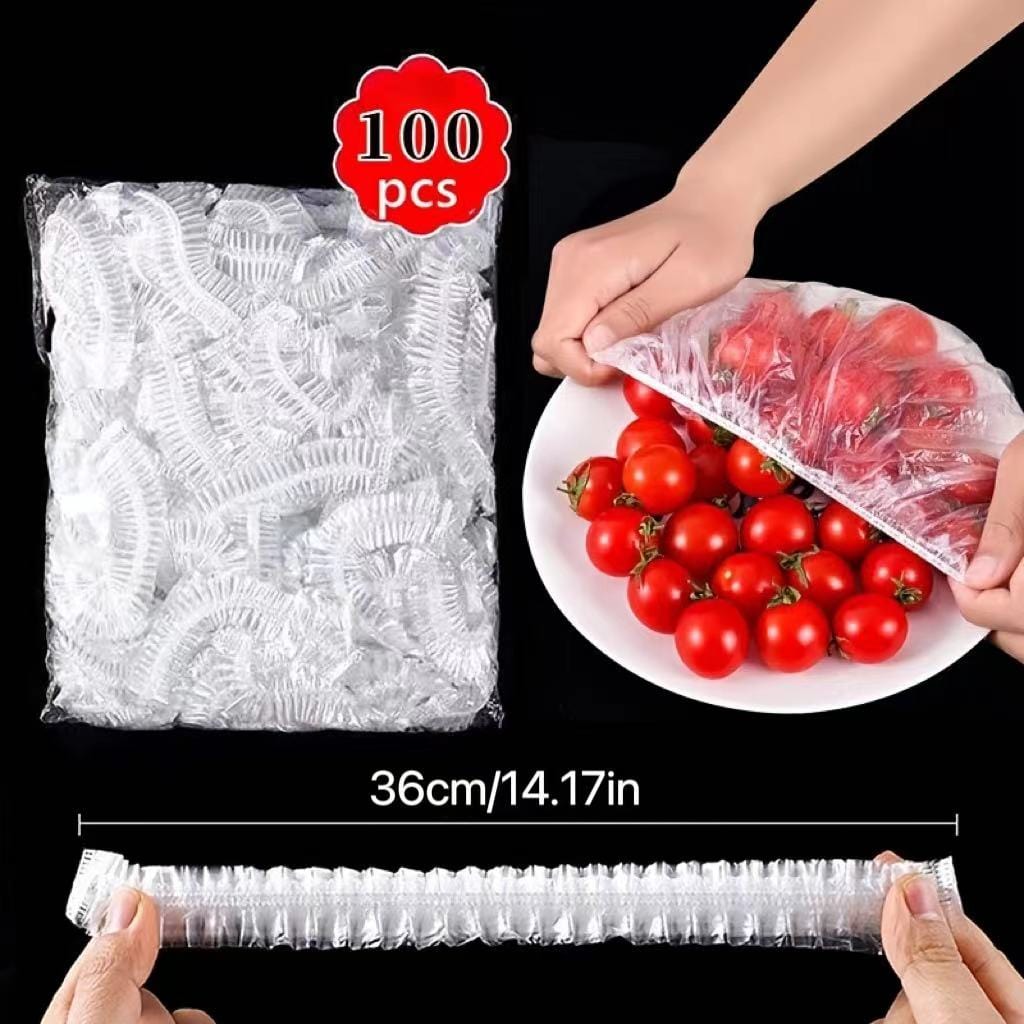Lot de 100 couvercles alimentaires jetables - Anti-odeur & Anti-fuite - Pour cuisine réfrigérateur congélateur