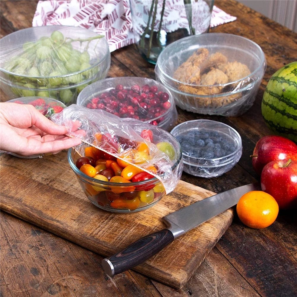 Lot de 100 couvercles alimentaires jetables - Anti-odeur & Anti-fuite - Pour cuisine réfrigérateur congélateur