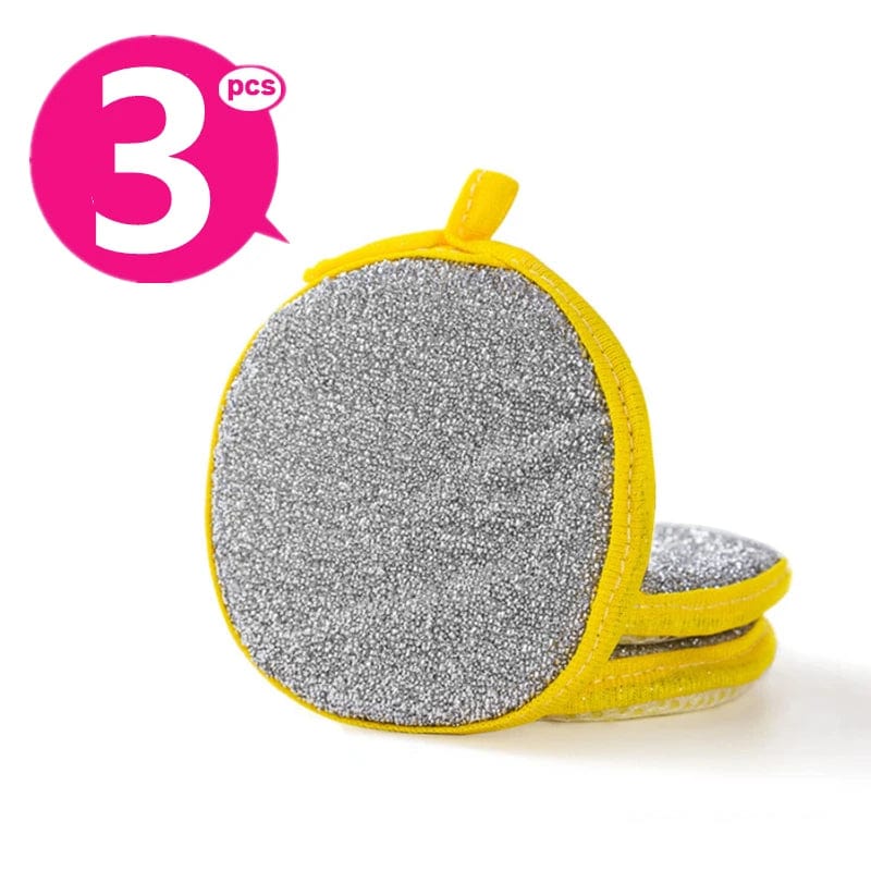 Lot de 3 Eponges de Nettoyage Double Face - Eco-Friendly eponge