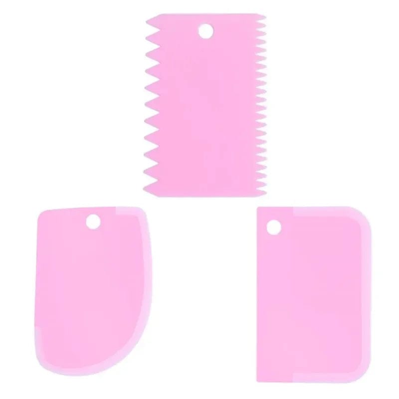 Lot de 3 grattoirs à crème pour gâteaux DIY