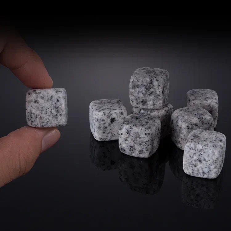 Lot de 6 pierres à whisky réutilisables pour rafraîchir vos boissons glacon reutilisable