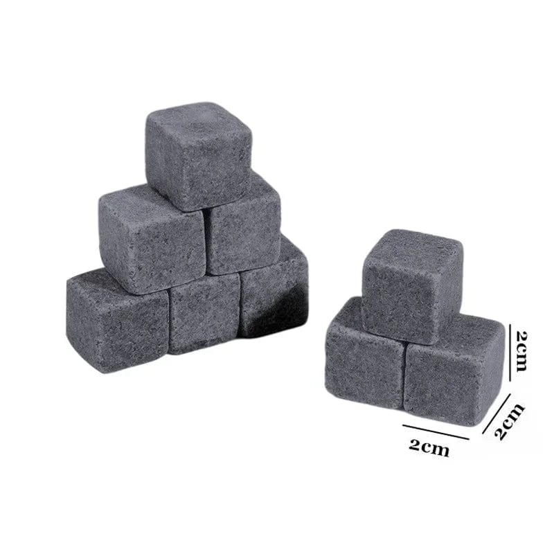 Lot de 6 pierres à whisky réutilisables pour rafraîchir vos boissons glacon reutilisable