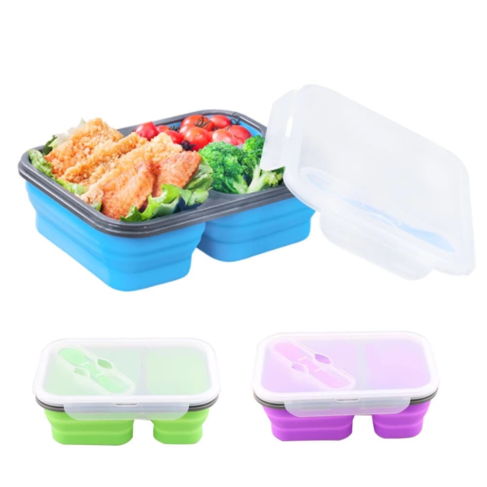 LunchBox Compactable Pliante Double Compartiment Lunchbox