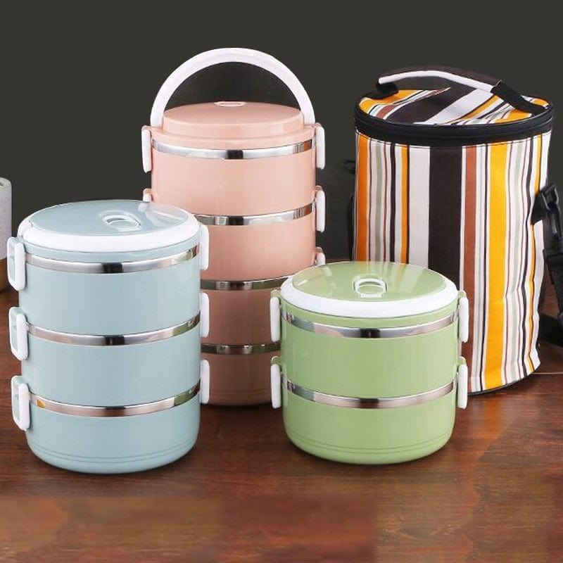 Lunchbox cylindrique multi-compartiments Lunchbox