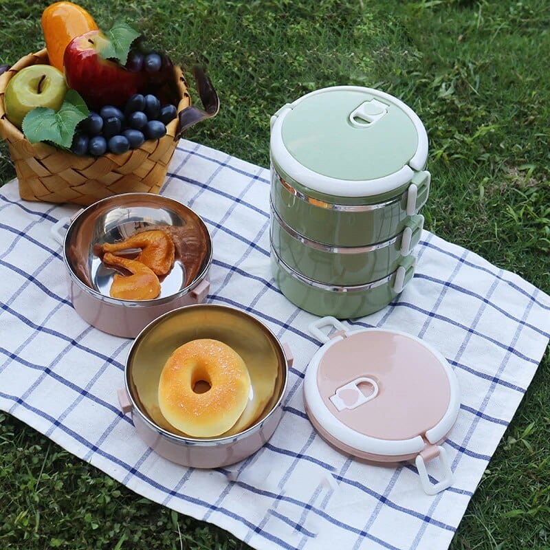 Lunchbox cylindrique multi-compartiments Lunchbox
