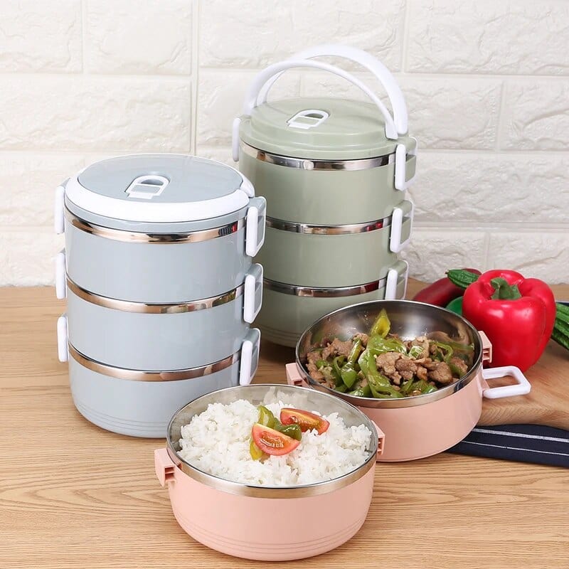 Lunchbox cylindrique multi-compartiments Lunchbox