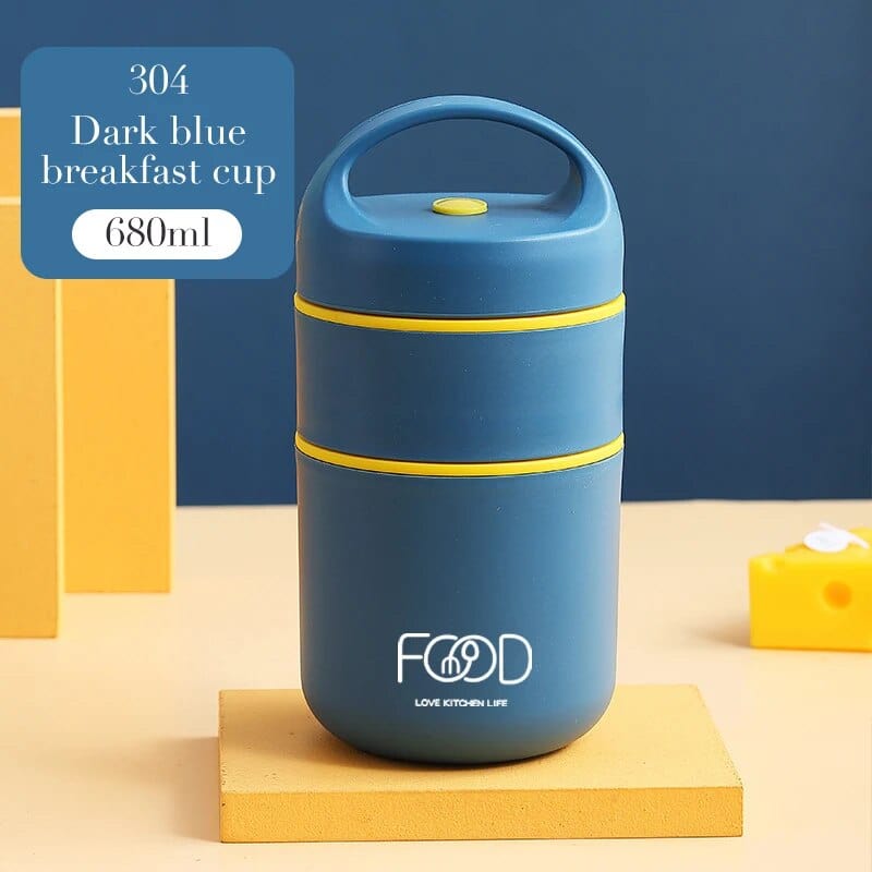 Lunchbox isotherme cylindrique à poignée Lunchbox