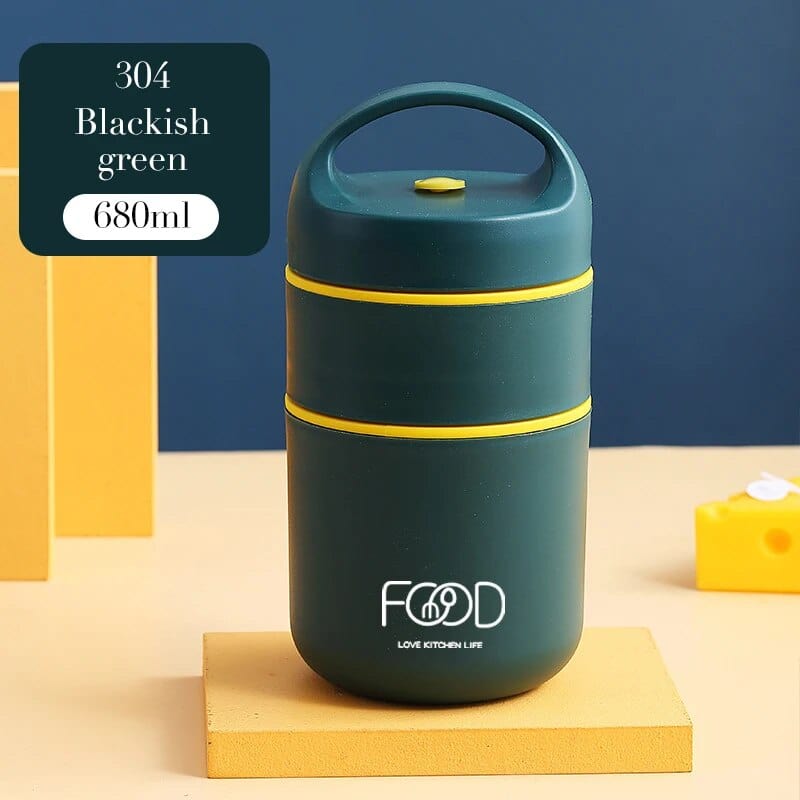 Lunchbox isotherme cylindrique à poignée Lunchbox
