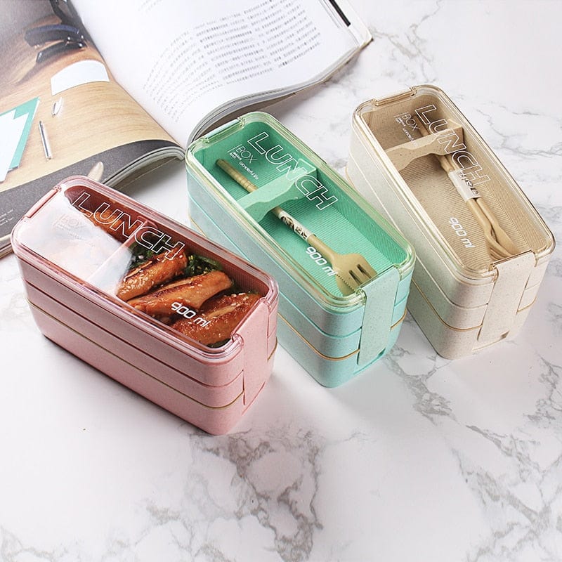 LunchBox Japonaise Multi-Compartiments avec Verre à Soupe Lunchbox