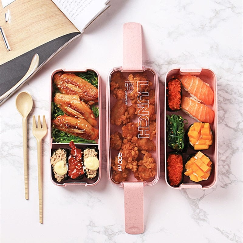 LunchBox Japonaise Multi-Compartiments avec Verre à Soupe Lunchbox