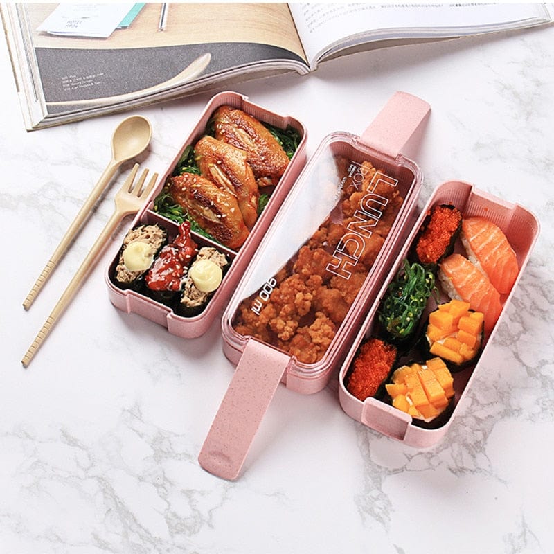 LunchBox Japonaise Multi-Compartiments avec Verre à Soupe Lunchbox