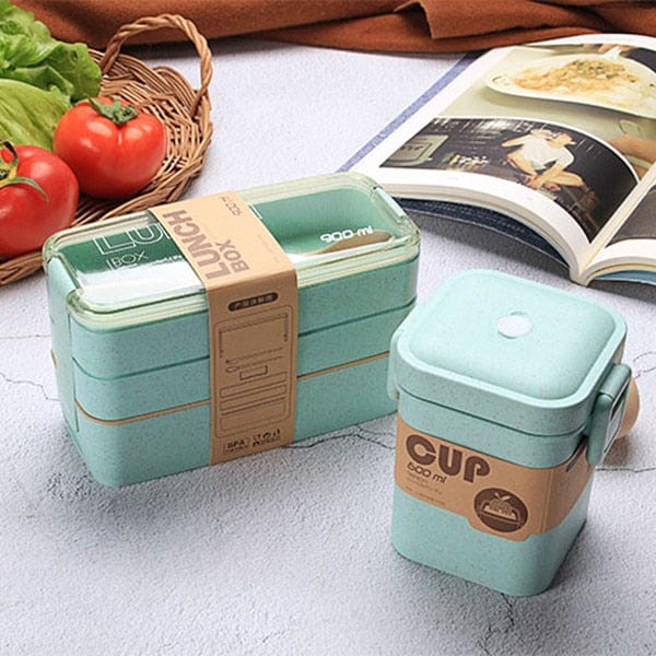 LunchBox Japonaise Multi-Compartiments avec Verre à Soupe Lunchbox