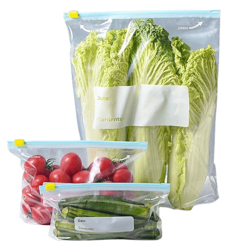 Sachets Zip Alimentaires Réutilisables - Lot de 60 pièces Anti-Fuite ssr