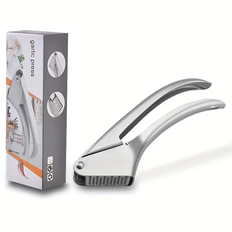 Presse-Ail Manuel Inox 304 Certifié LFGB — Double Levier, Sans Épluchage presseail