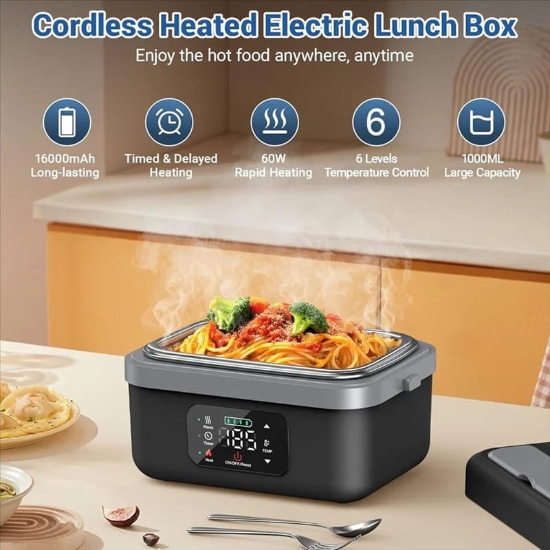 LunchBox Chauffante Électrique 16000mAh 220V pour Bureau et Voyage lunchboxchauf