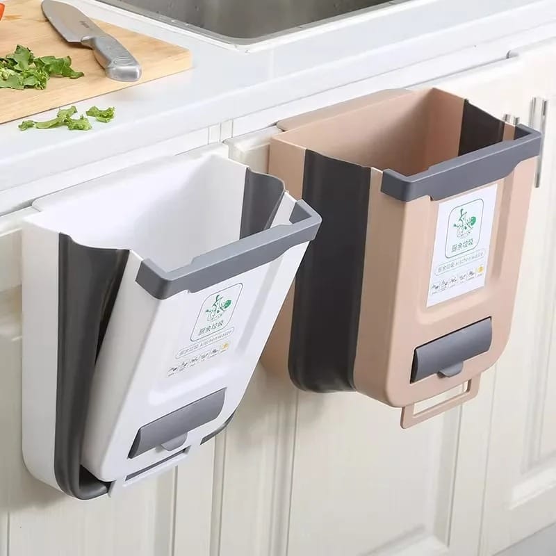 Poubelle de Cuisine Pliable Murale Suspendue — 7 L / 10 L, Porte de Placard Poubelle de cuisine
