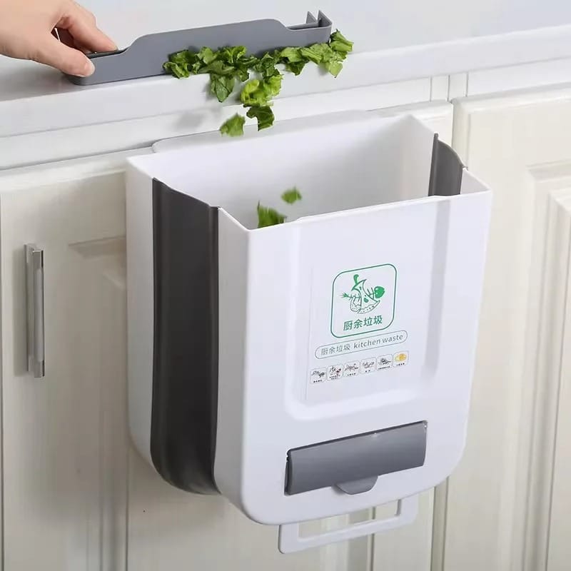 Poubelle de Cuisine Pliable Murale Suspendue — 7 L / 10 L, Porte de Placard Poubelle de cuisine