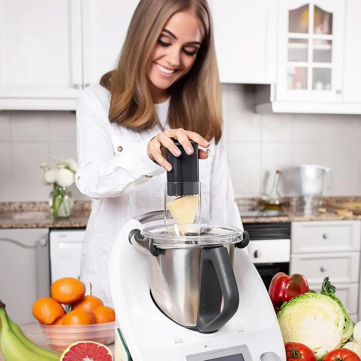 Kit Découpe et Râpe pour Thermomix TM31 – Conteneur avec Disque Inox Thermomix