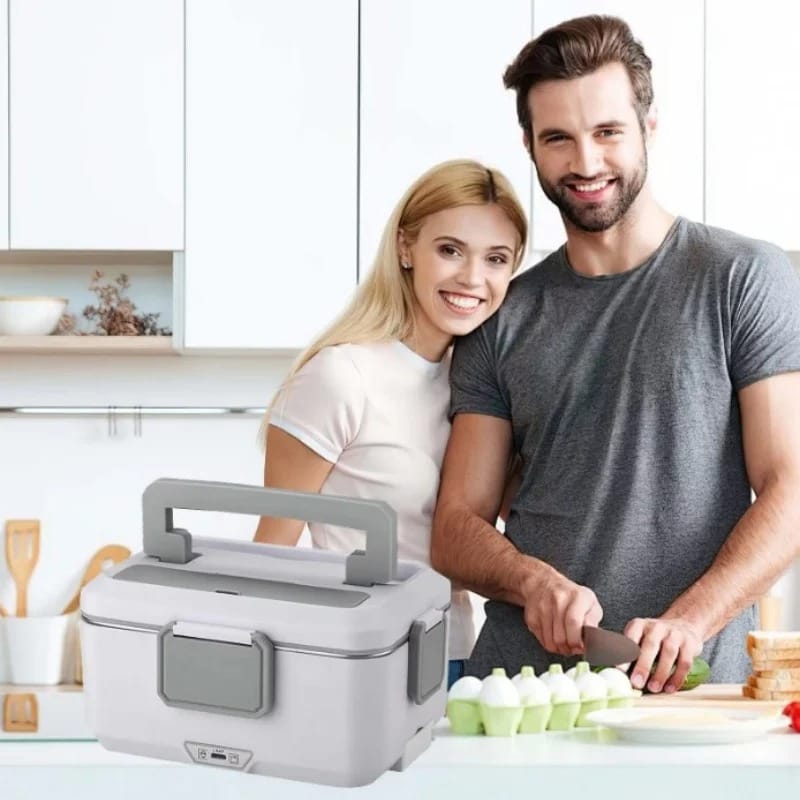 Lunch Box Électrique 90 W — Cuve Inox 304, 2,5 L, Double Tension 220 V / 12 V lunchboxchauf