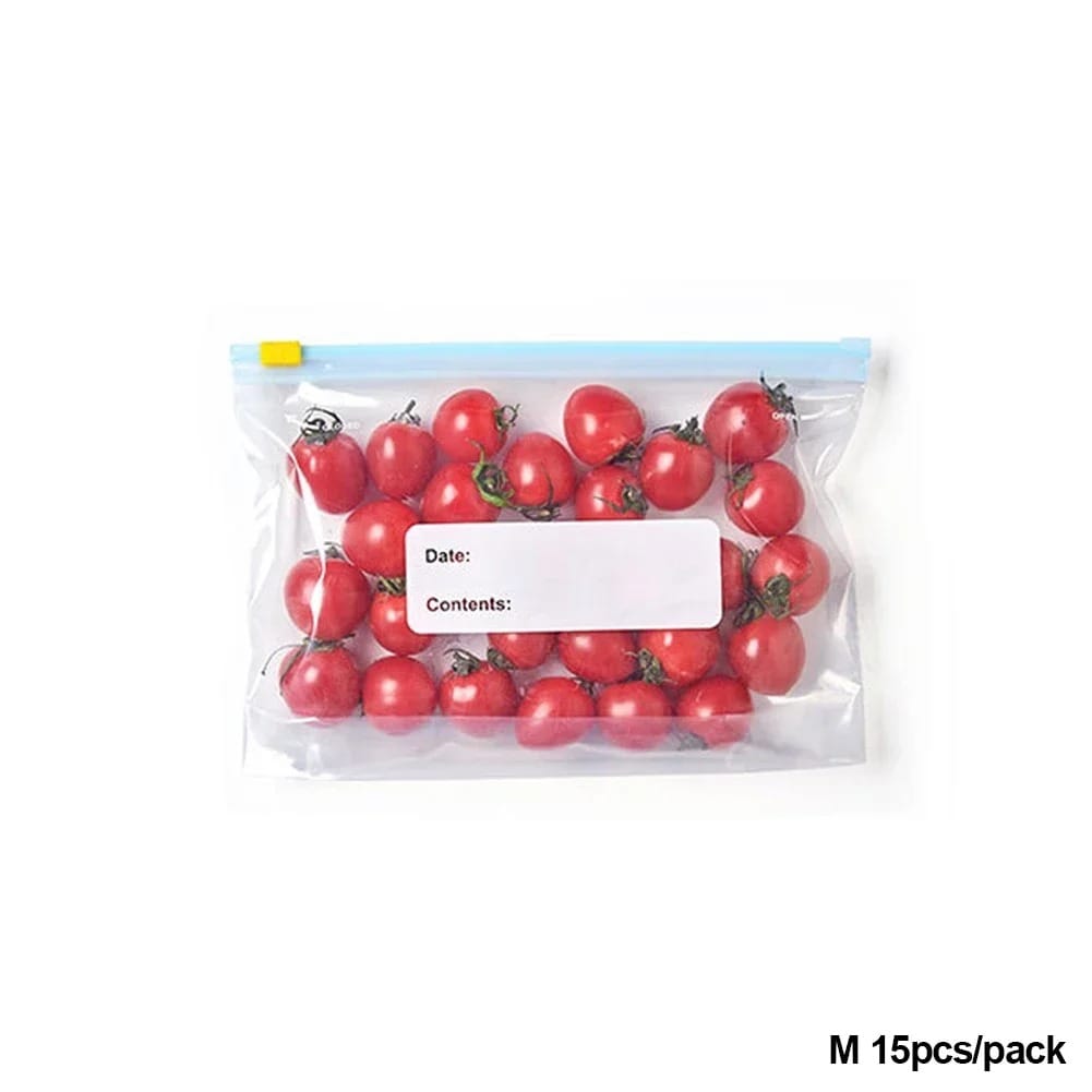 Sachets Zip Alimentaires Réutilisables - Lot de 60 pièces Anti-Fuite ssr