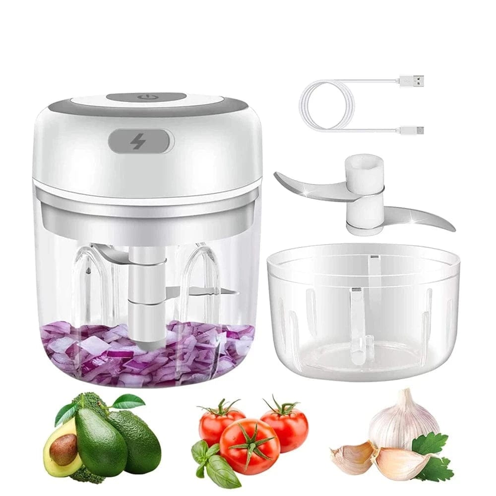 Mini Hachoir Électrique pour l'Ail et les Légumes - Broyeur USB Portable &amp; sans Fil Hachoirs à légumes