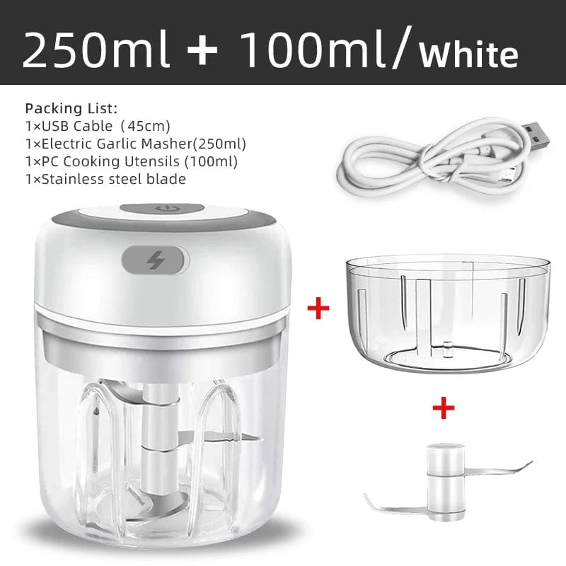 Mini Hachoir Électrique pour l'Ail et les Légumes - Broyeur USB Portable & sans Fil Hachoirs à légumes