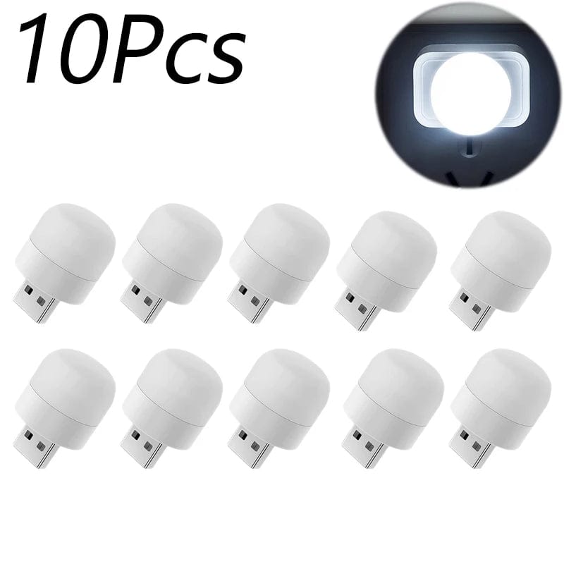 Mini Lampe de Lecture USB Blanc Chaud Rechargeable 1-10 Pcs