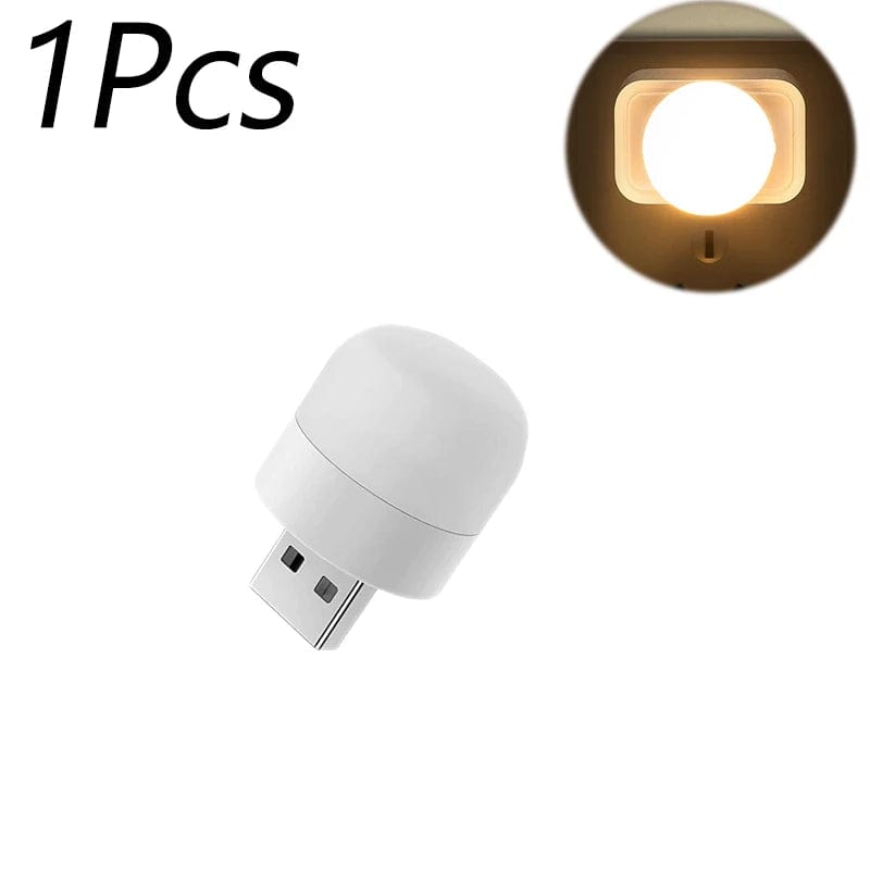 Mini Lampe de Lecture USB Blanc Chaud Rechargeable 1-10 Pcs