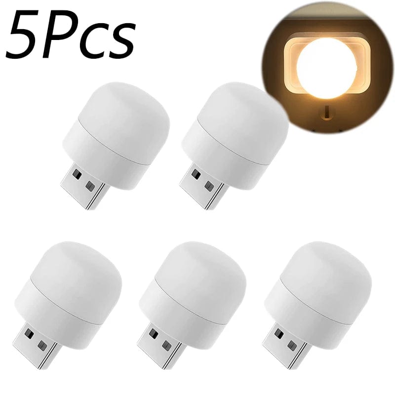 Mini Lampe de Lecture USB Blanc Chaud Rechargeable 1-10 Pcs