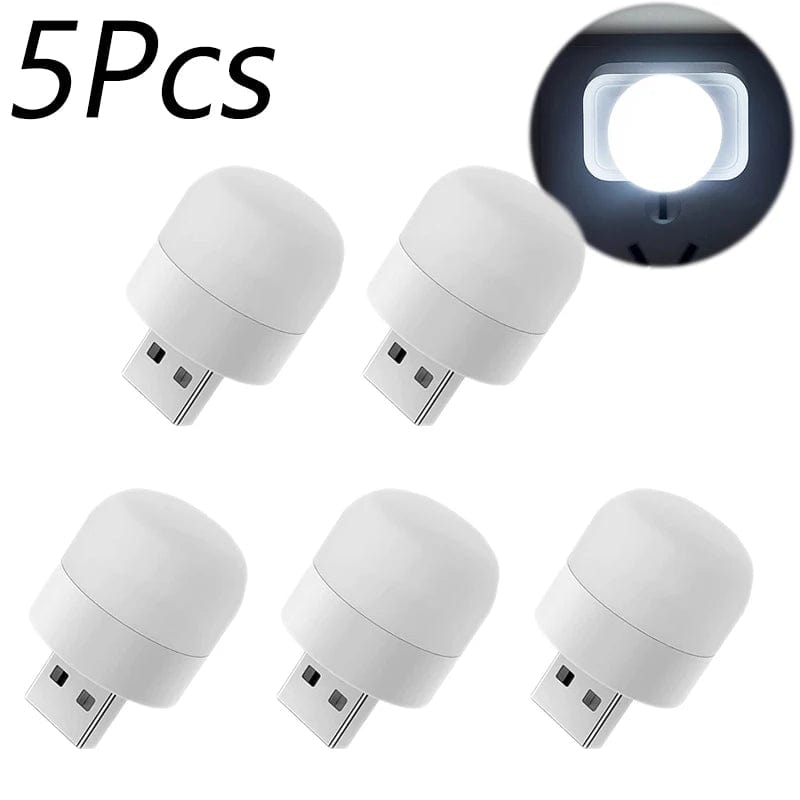 Mini Lampe de Lecture USB Blanc Chaud Rechargeable 1-10 Pcs